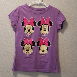Girls Disney Minnie Mouse Purple Blouse Size M